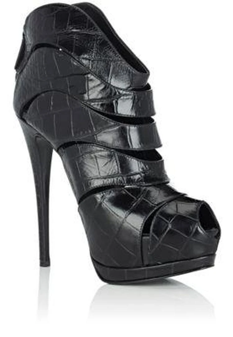 商品Giuseppe Zanotti|Stamped Leather Platform Ankle Booties,价格¥3491,第2张图片详细描述