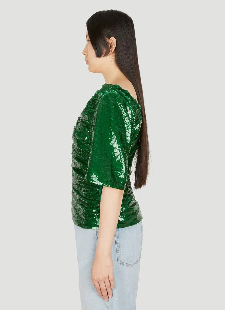 商品Ganni|Ruched Sequin Top,价格¥1133,第3张图片详细描述