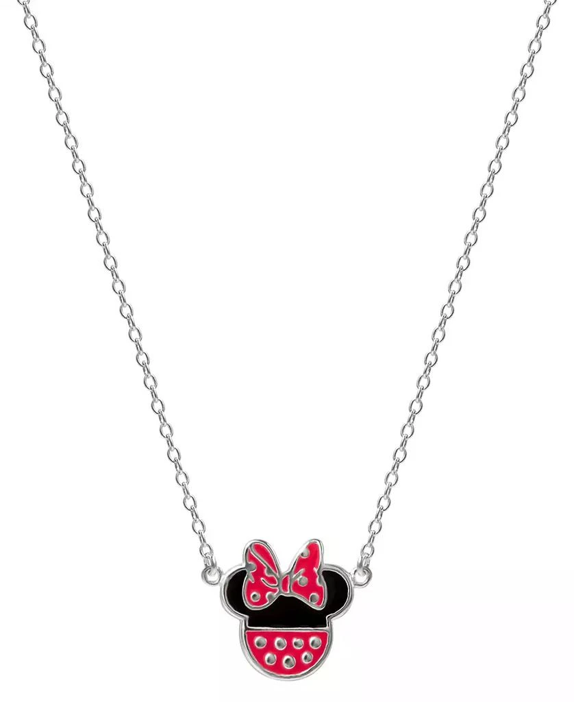 商品Disney|Minnie Mouse Enamel Pendant Necklace in Sterling Silver, 16" + 2" extender,价格¥314,第4张图片详细描述