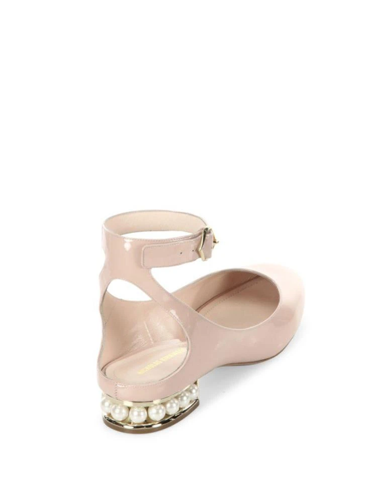 商品Nicholas Kirkwood|Lola Pearl Patent Leather Ankle Strap Ballet Flats,价格¥2173,第2张图片详细描述