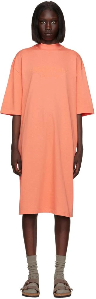 商品Essentials|Pink Short Sleeve Midi Dress,价格¥181,第1张图片