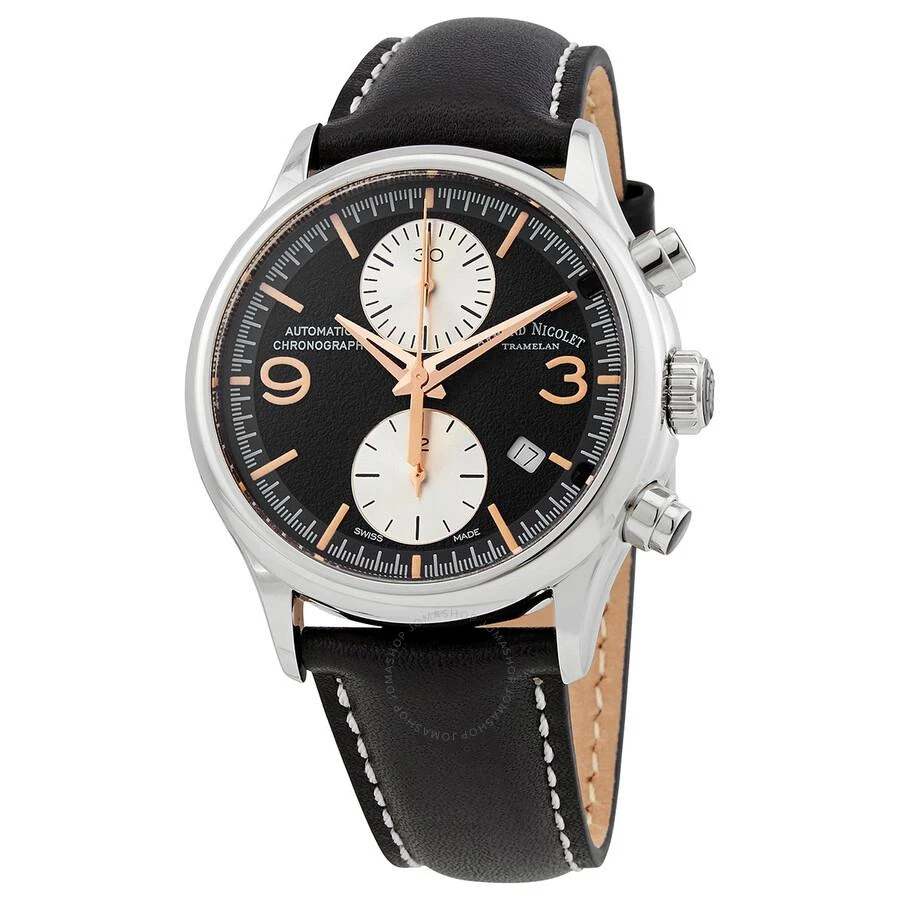 商品Armand Nicolet|MHA Chronograph Automatic Black Dial Men's Watch A844HAA-NS-P140NR2,价格¥10154,第1张图片