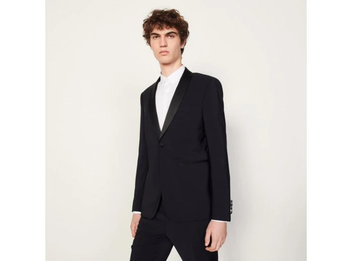 商品Sandro|Veste de smoking avec satin,价格¥3475,第1张图片