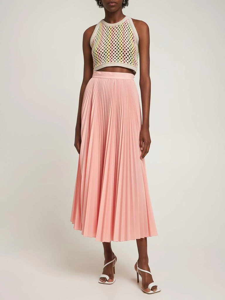 商品Rosie Assoulin|Vezia Pleated Cotton Blend Midi Skirt,价格¥4422,第1张图片详细描述
