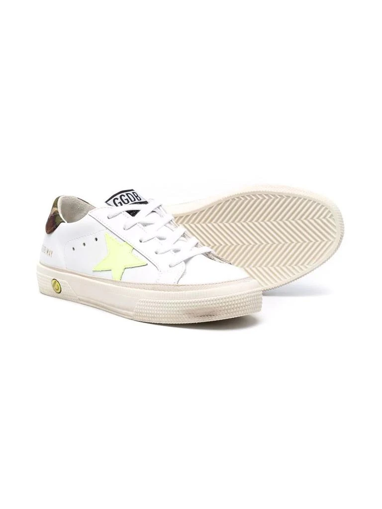 商品Golden Goose|White Leather May Sneakers,价格¥1866,第2张图片详细描述