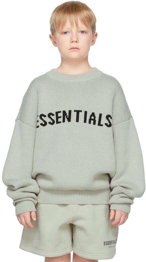 商品Essentials|SSENSE Exclusive Kids Green Pullover Sweater,价格¥436,第2张图片详细描述