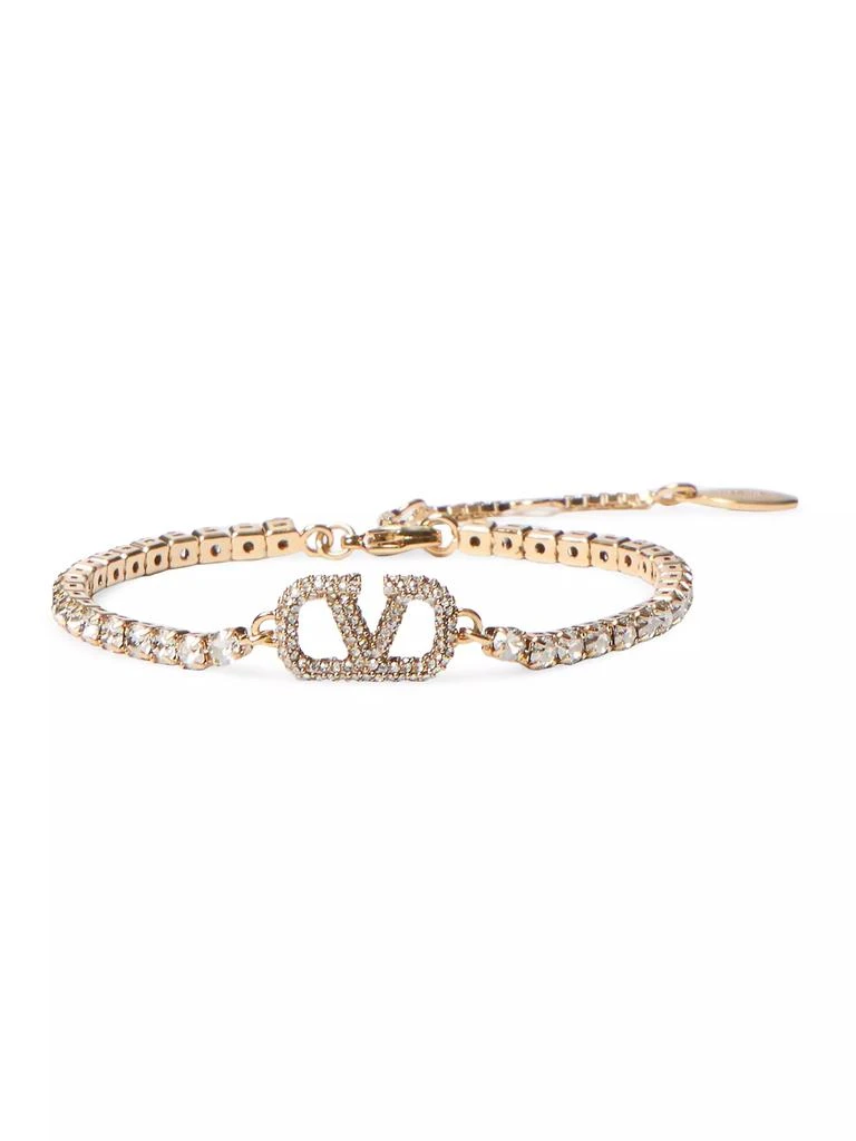 商品Valentino|V-Logo Signature Metal and Swarovski Crystal Bracelet,价格¥6400,第1张图片