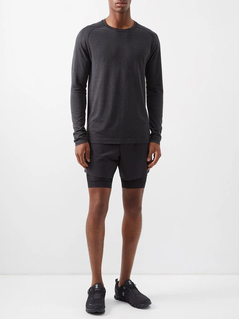 商品Lululemon|Metal Vent 2.0 Silverescent®-mesh long-sleeved top,价格¥719,第2张图片详细描述