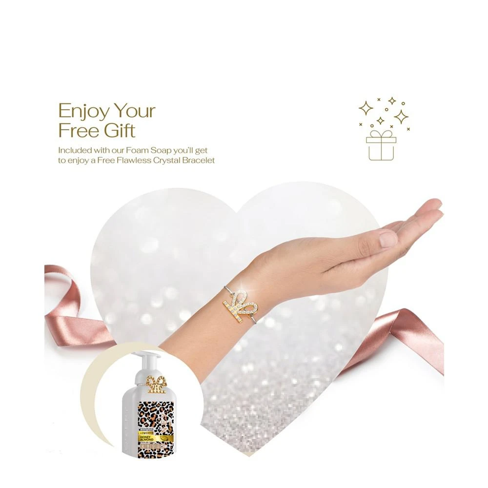 商品Lovery|Hand Foaming Soap in Honey Almond, Moisturizing Hand Soap with Flawless Crystal Heart Bracelet - Hand Wash Set, 2 Piece,价格¥150,第4张图片详细描述