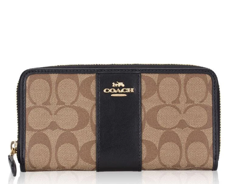 商品Coach|Signature Accordion Zip Around Wallet,价格¥1814,第1张图片