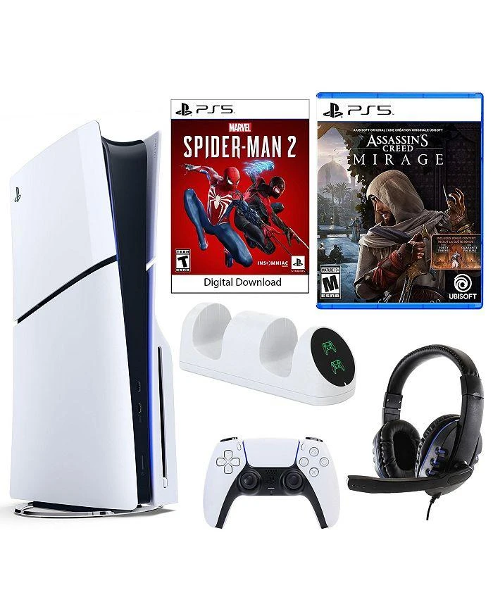 商品SONY|PS5 Spider Man 2 Console with Mirage, Headset and Dual Charging Dock,价格¥6202,第1张图片