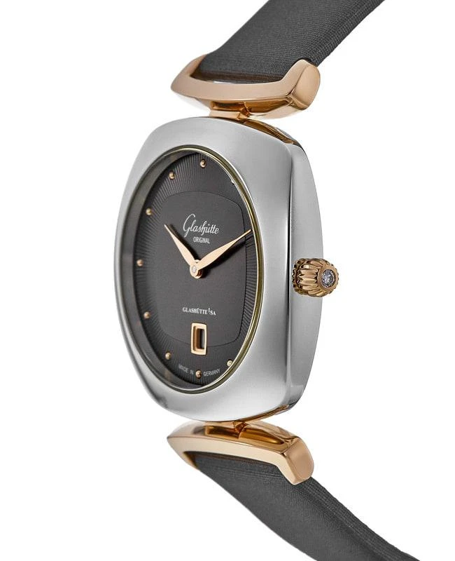 商品Glashütte Original|Glashutte Original Pavonina Grey Dial Satin Strap Women's Watch 1-03-01-27-06-34,价格¥13855,第2张图片详细描述