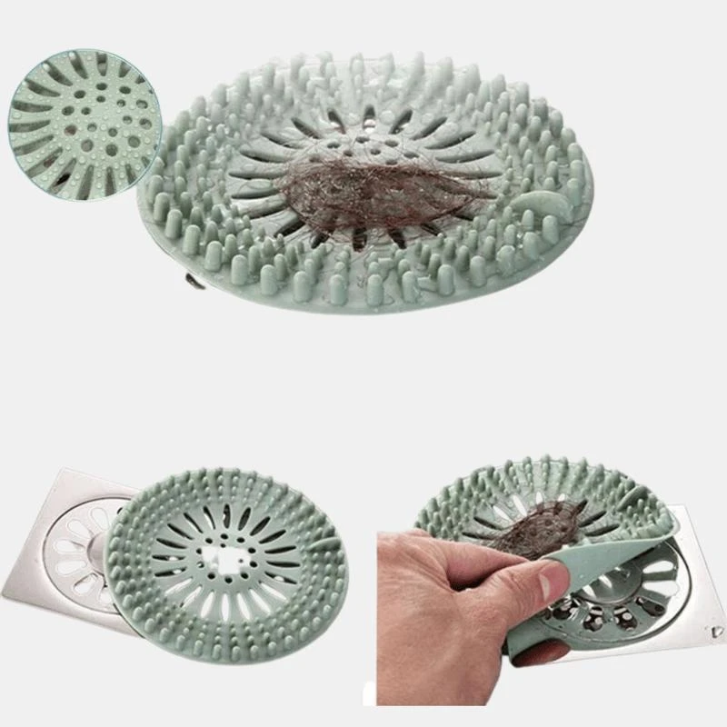 商品Vigor|Bathroom Bathtub Hair Catcher Durable Silicone Hair Stopper Shower Drain Covers(Bulk 3 Sets),价格¥159,第2张图片详细描述