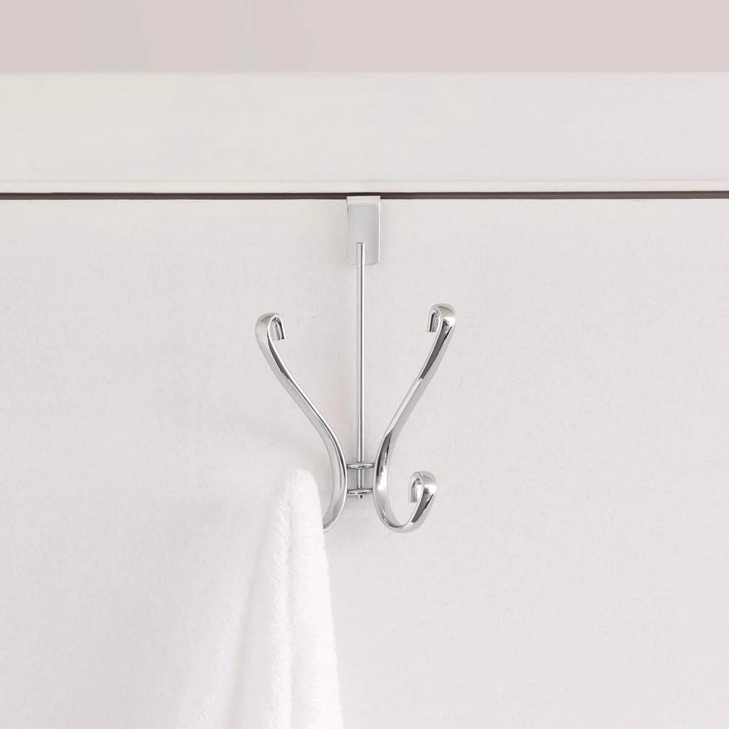 商品Home Basics|Home Basics Over the Door Double Hanging Hook, Chrome,价格¥115,第2张图片详细描述