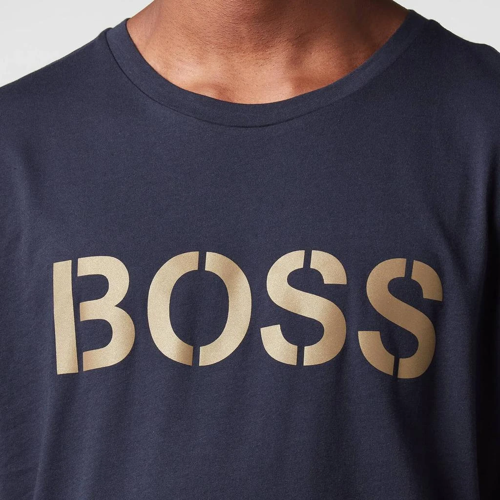 商品Hugo Boss| Hugo Boss 男士徽标logo海军蓝 T 恤,价格¥211,第3张图片详细描述