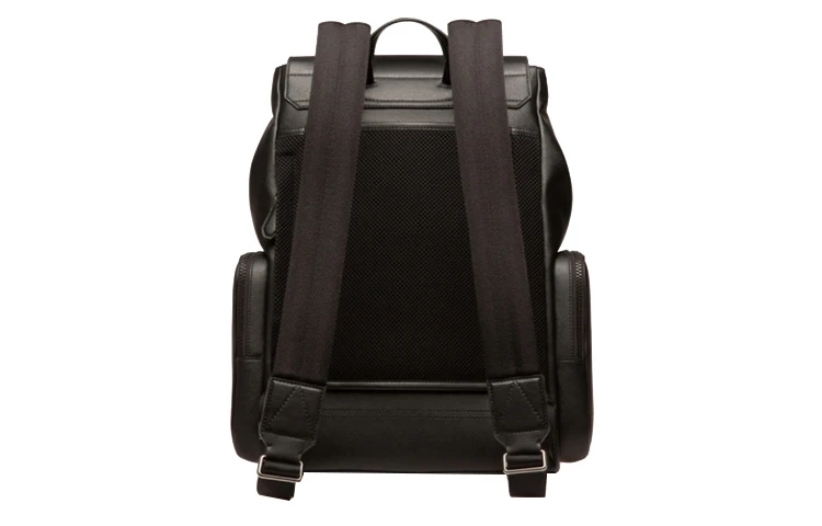 商品[国内直发] Bally|巴利 经典条纹 牛皮 双肩包 中号 男款 黑色,价格¥6103,第6张图片详细描述