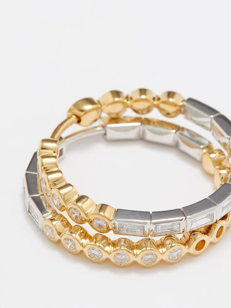 商品Yvonne Léon|Diamond & 18kt gold hoop earrings,价格¥25203,第4张图片详细描述
