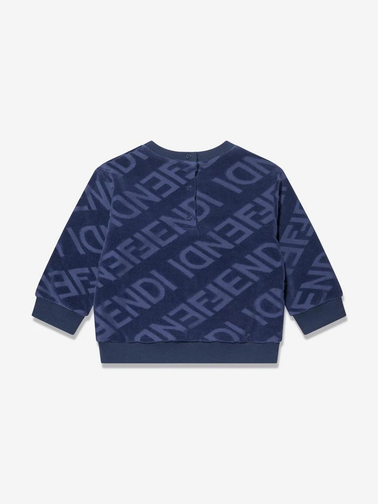 商品Fendi|Fendi Baby Boys Logo Sweatshirt in Blue,价格¥1894,第2张图片详细描述