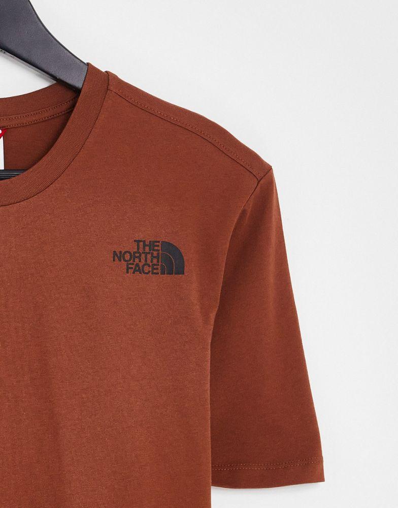 The North Face Redbox t-shirt in brown Exclusive at ASOS商品第4张图片规格展示