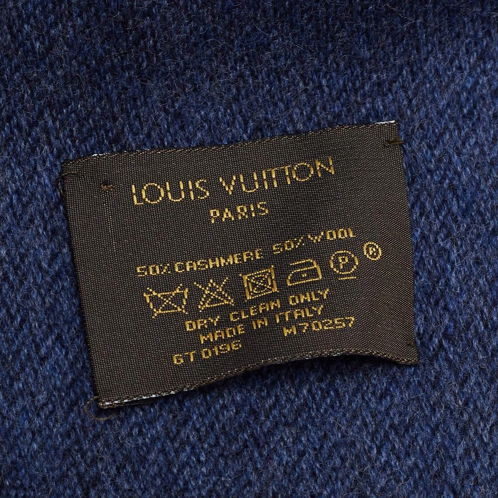 商品[二手商品] Louis Vuitton|Louis Vuitton Navy Blue Monogram Gradient Cashmere & Wool Scarf,价格¥2572,第4张图片详细描述