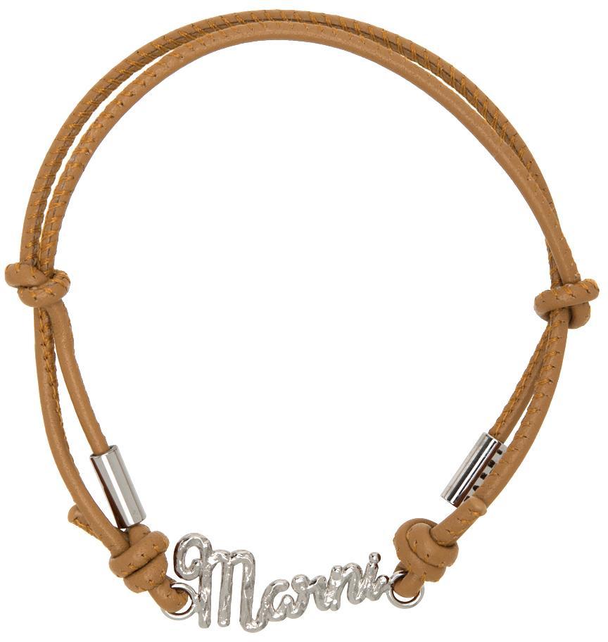 商品Marni|Tan Leather Bracelet,价格¥454,第4张图片详细描述