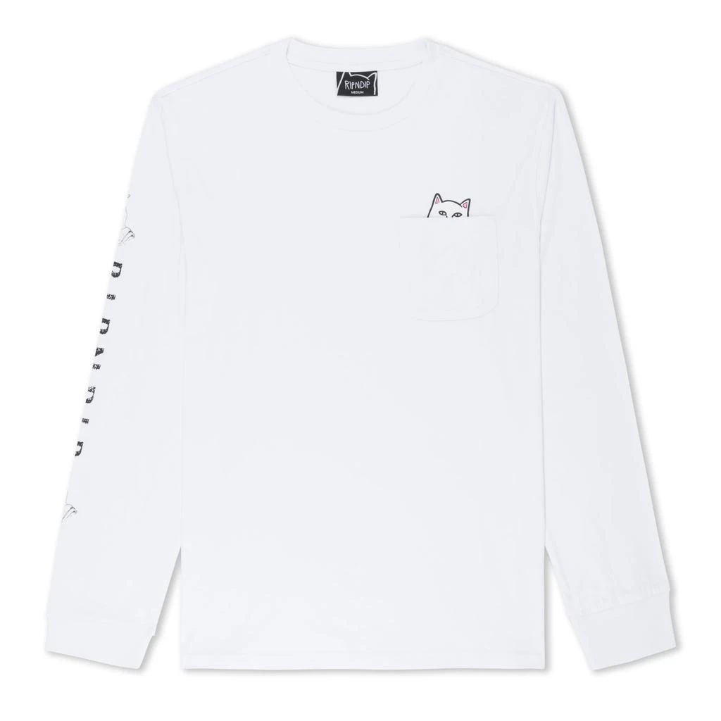 商品RIPNDIP|Lord Nermal Pocket L/S (White),价格¥350,第1张图片