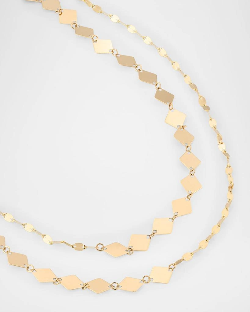 商品LANA|14K Yellow Gold Laser Kite Blake Chain Double-Strand Necklace, 18"L,价格¥7644,第3张图片详细描述