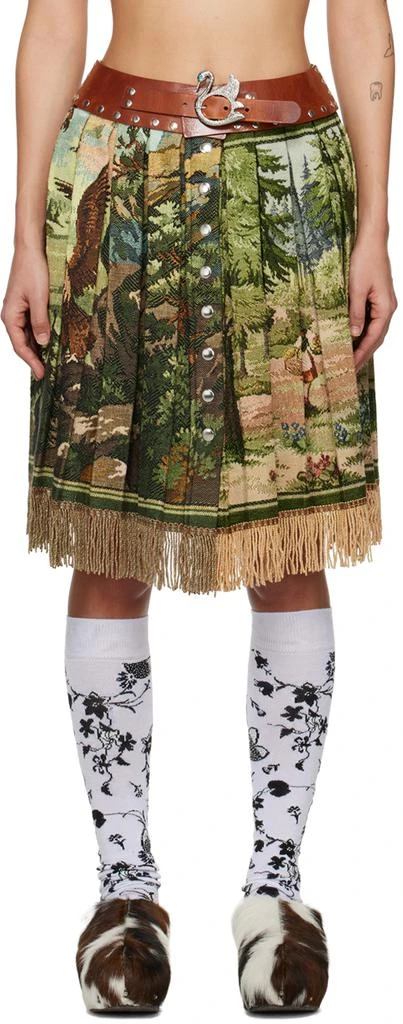 商品CHOPOVA LOWENA|Multicolor Stag Tapestry Midi Skirt,价格¥5561,第1张图片