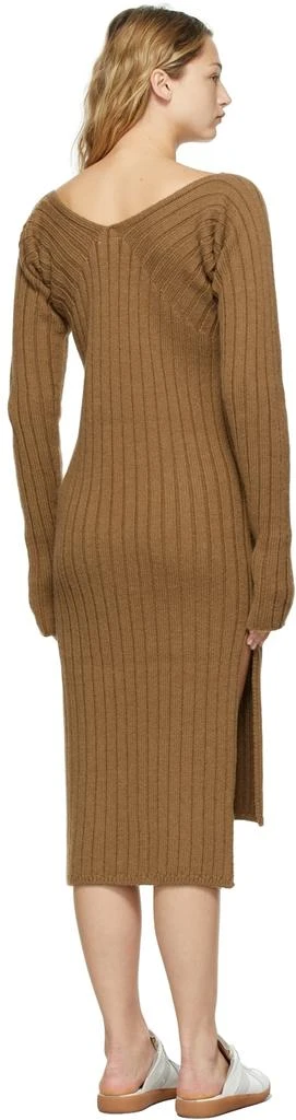 商品determ;|Brown Collagen Sleeve Knit Dress,价格¥1060,第3张图片详细描述