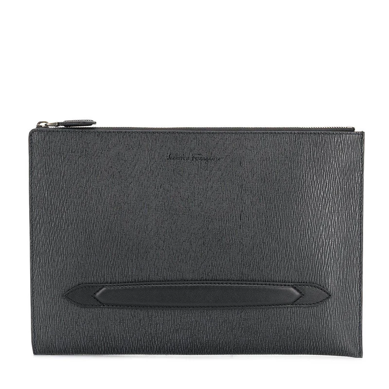 商品[国内直发] Salvatore Ferragamo|SALVATORE FERRAGAMO 黑色男士手拿包 24-0480-670631,价格¥3555,第1张图片