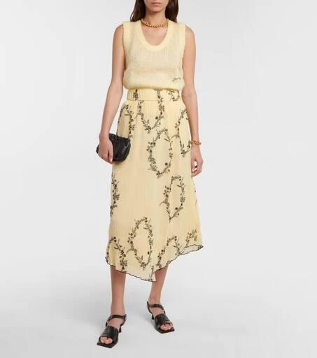 商品Ganni|Floral georgette midi skirt,价格¥790,第2张图片详细描述