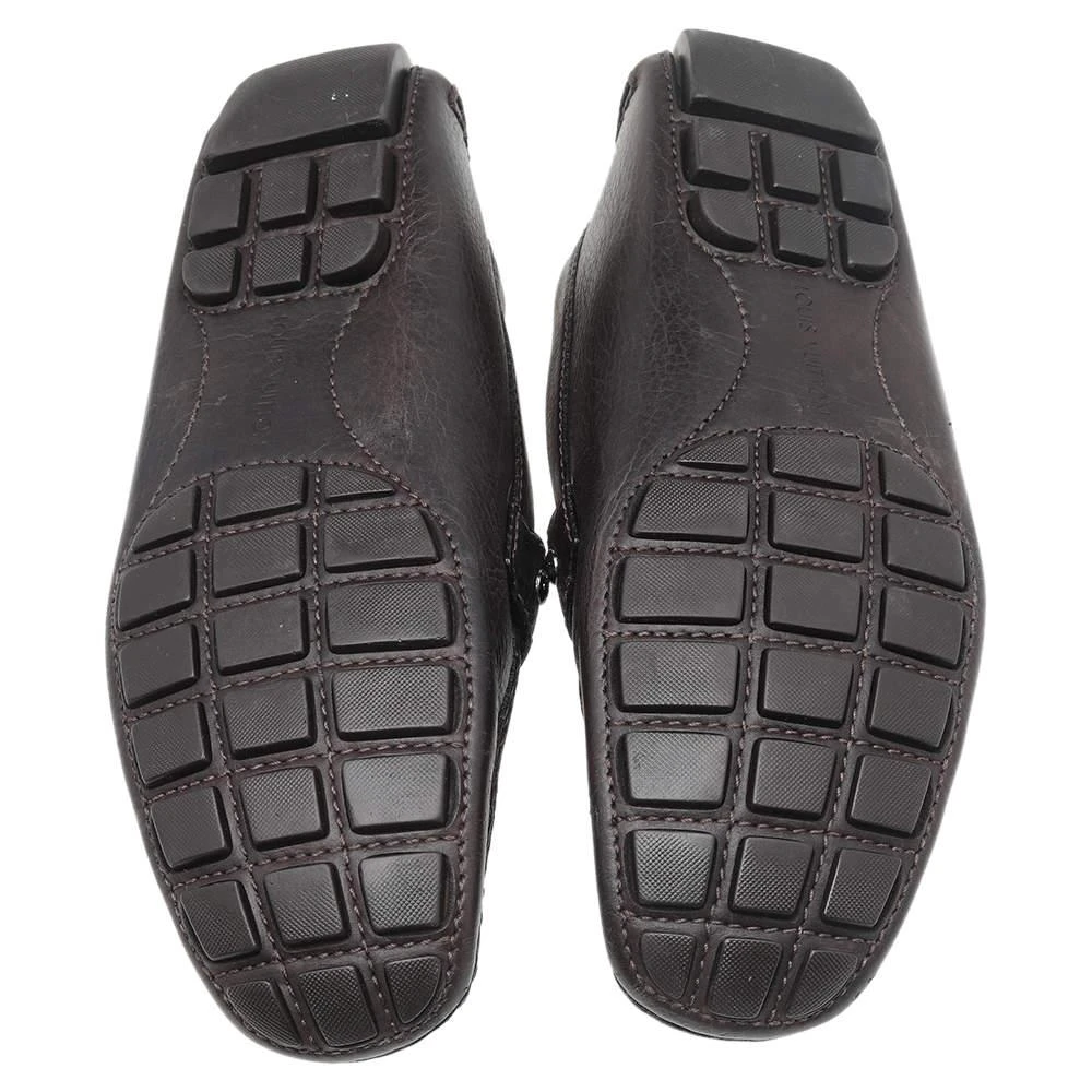 Louis Vuitton Dark Brown Leather Monte Carlo Slip On Loafers Size 41.5 商品