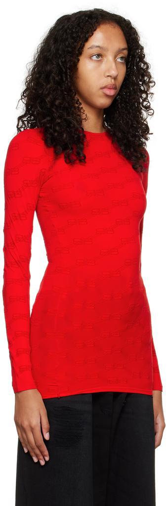 商品Balenciaga|红色 BB Monogram 长袖 T 恤,价格¥6362,第6张图片详细描述