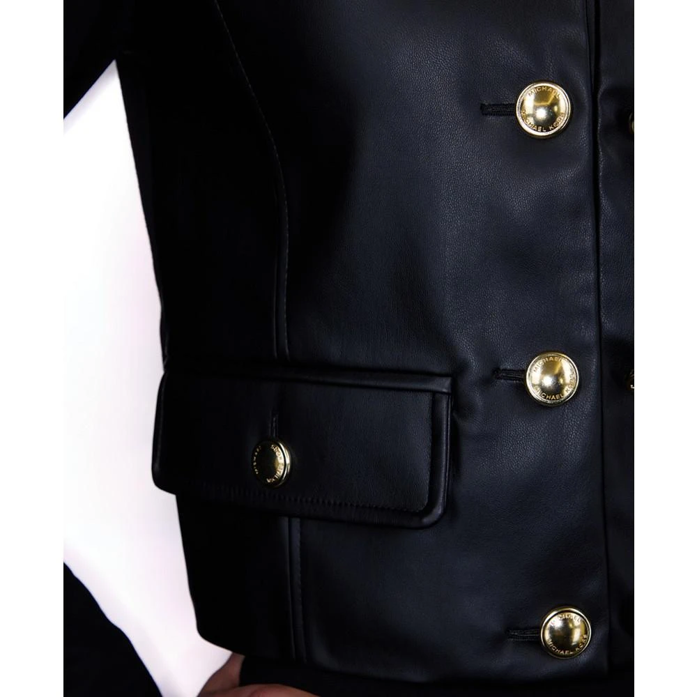 Women's Button-Front Mixed-Media Jacket, Regular & Petite 商品