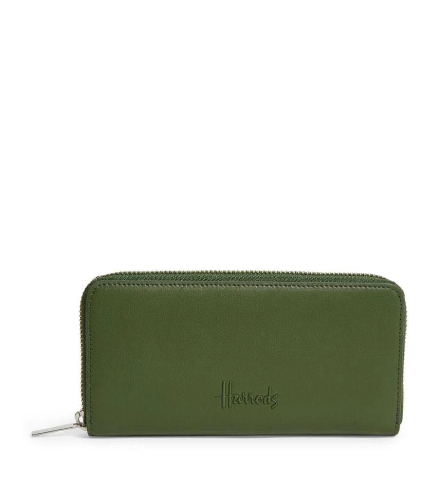 商品Harrods|Leather Kensington Zip-Around Wallet,价格¥589,第1张图片
