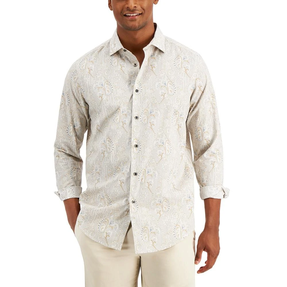 商品Alfani|Men's Regular-Fit Stretch Paisley Shirt, Created for Macy's,价格¥183,第1张图片