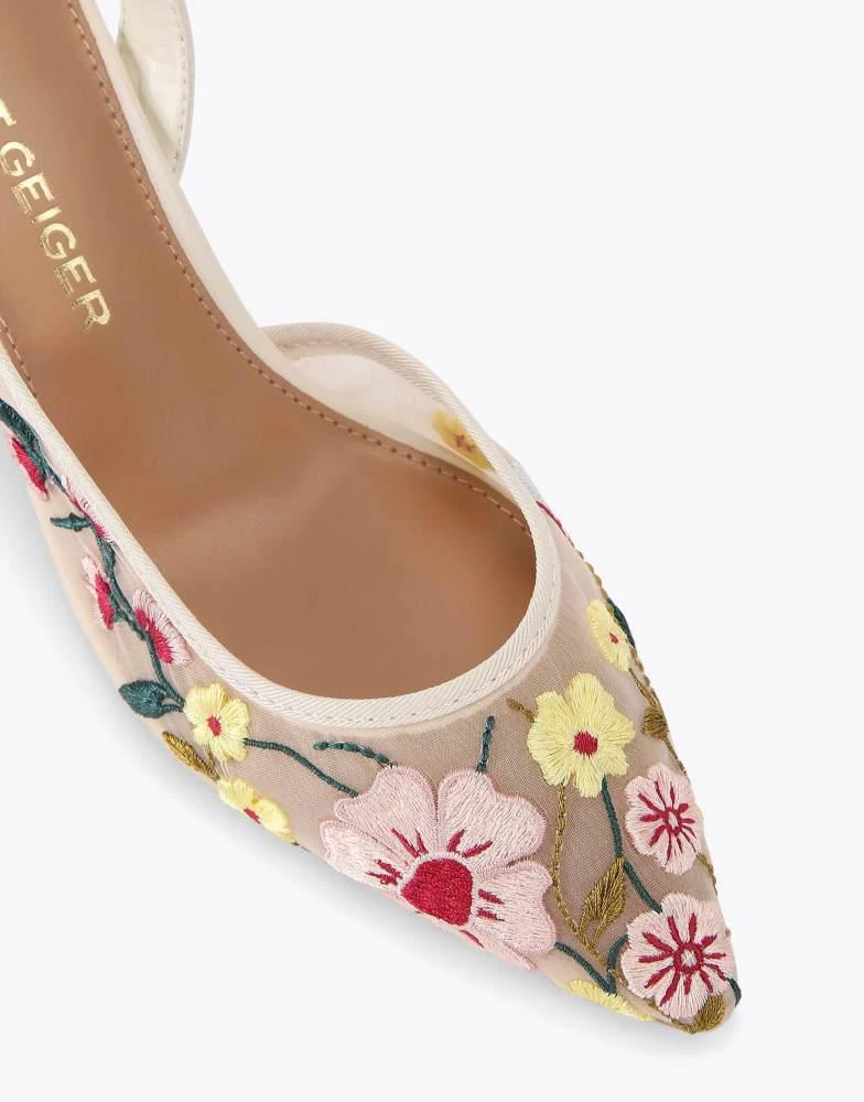 商品KG Kurt Geiger|KG Kurt Geiger Aria low2 heeled shoes in white comb,价格¥1296,第4张图片详细描述