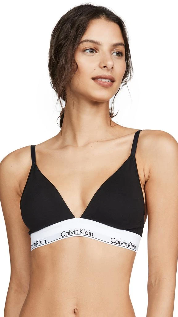 商品Calvin Klein|Calvin Klein Underwear 时尚棉轻柔衬里三角形休闲文胸,价格¥301,第5张图片详细描述