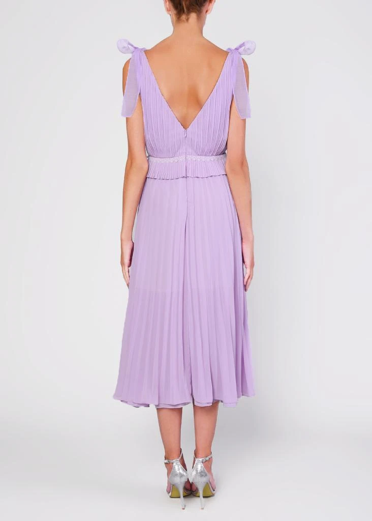 商品True Decadence|Lilac pleated midi dress with bow sleeves,价格¥862,第2张图片详细描述