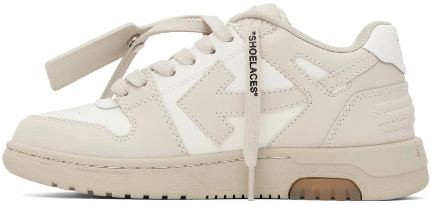 商品Off-White|White & Beige Out Of Office Sneakers,价格¥3532,第3张图片详细描述