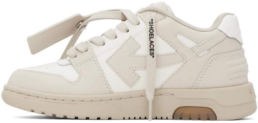 商品Off-White|White & Beige Out Of Office Sneakers,价格¥4429,第5张图片详细描述