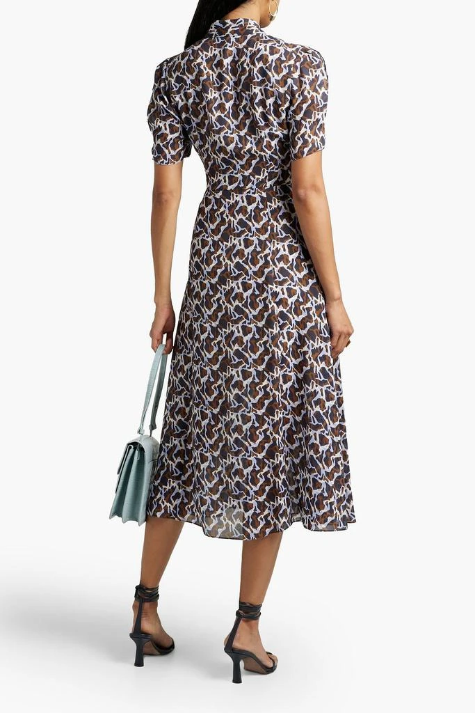 商品Theory|Jasper printed silk crepe de chine midi shirt dress,价格¥1367,第1张图片