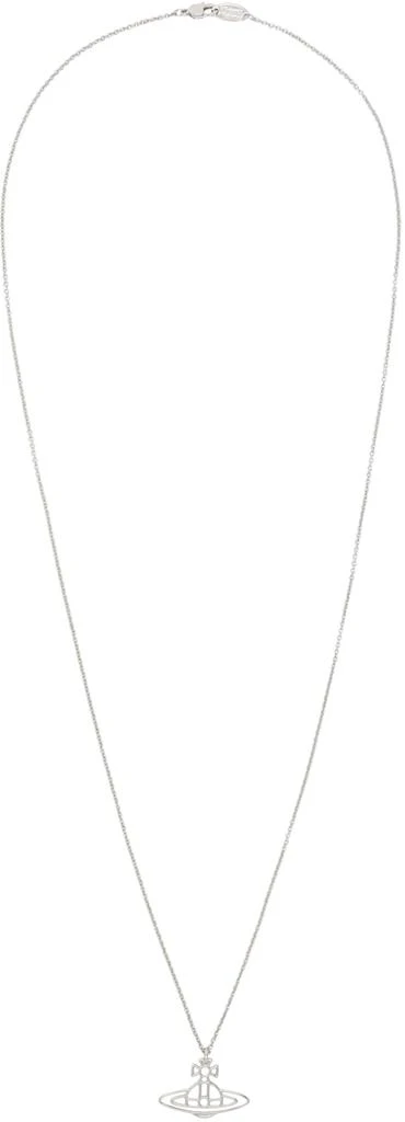 商品Vivienne Westwood|Silver Flat Orb Pendant Necklace,价格¥717,第1张图片