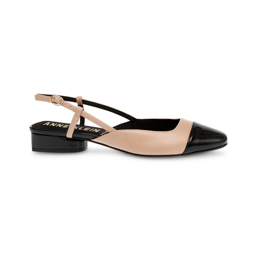 商品Anne Klein|Women's Caigan Cap Toe Slingback Flats,价格¥237,第2张图片详细描述