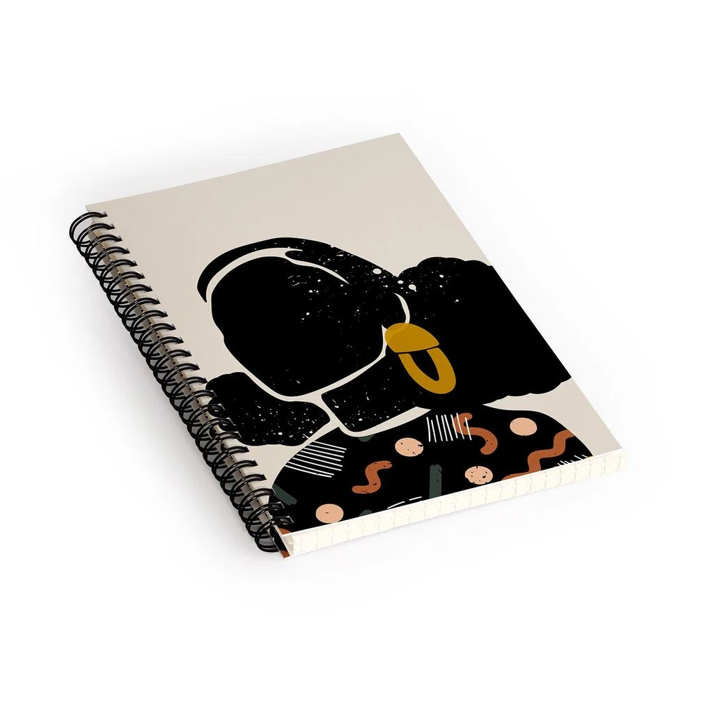 商品DENY Designs|Domonique Brown Black Hair No 4 Notebook,价格¥169,第1张图片