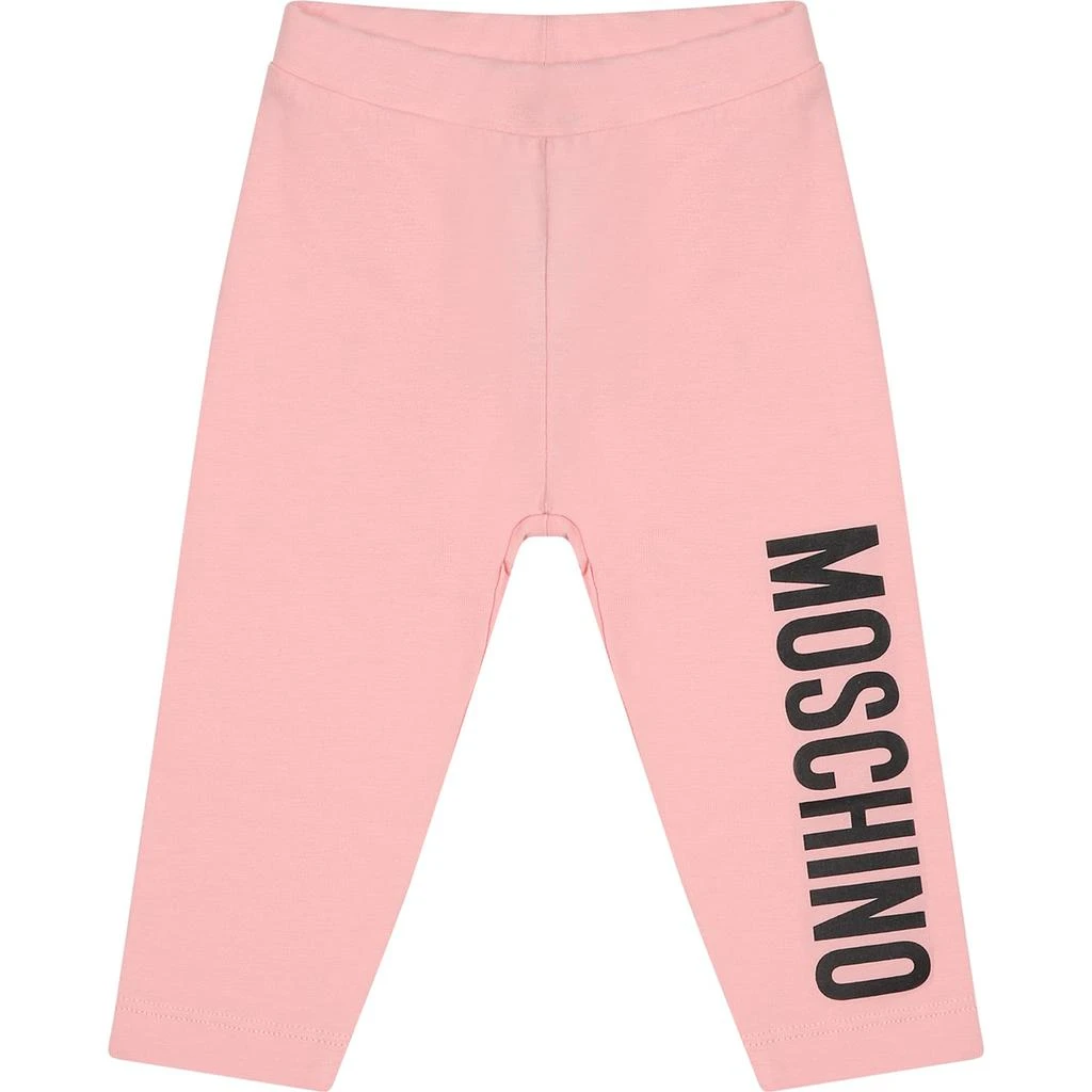 商品Moschino|Pink Leggings For Baby Girl With Logo,价格¥488,第1张图片