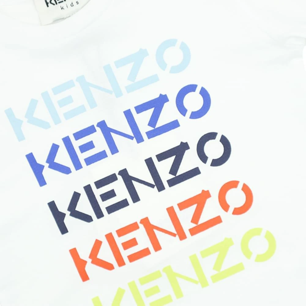 商品Kenzo|White Multicoloured Logo Baby T Shirt,价格¥195,第2张图片详细描述