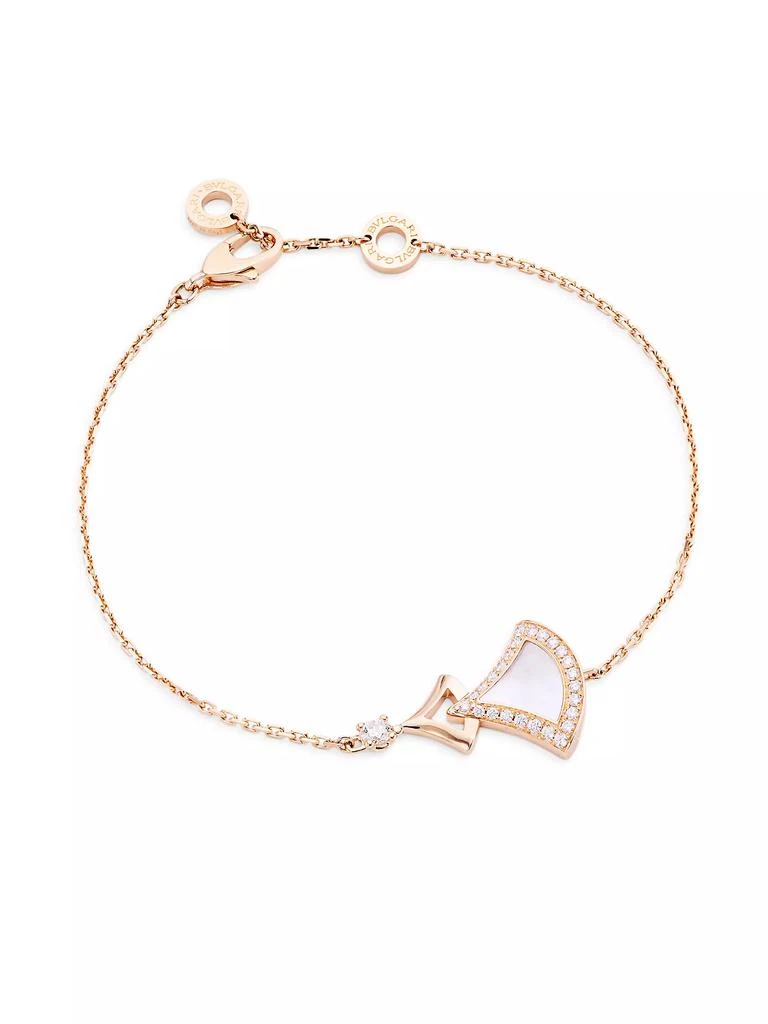 商品BVLGARI|Divas' Dream 18K Rose Gold, Mother-Of-Pearl, & Diamond Bracelet,价格¥40639,第1张图片