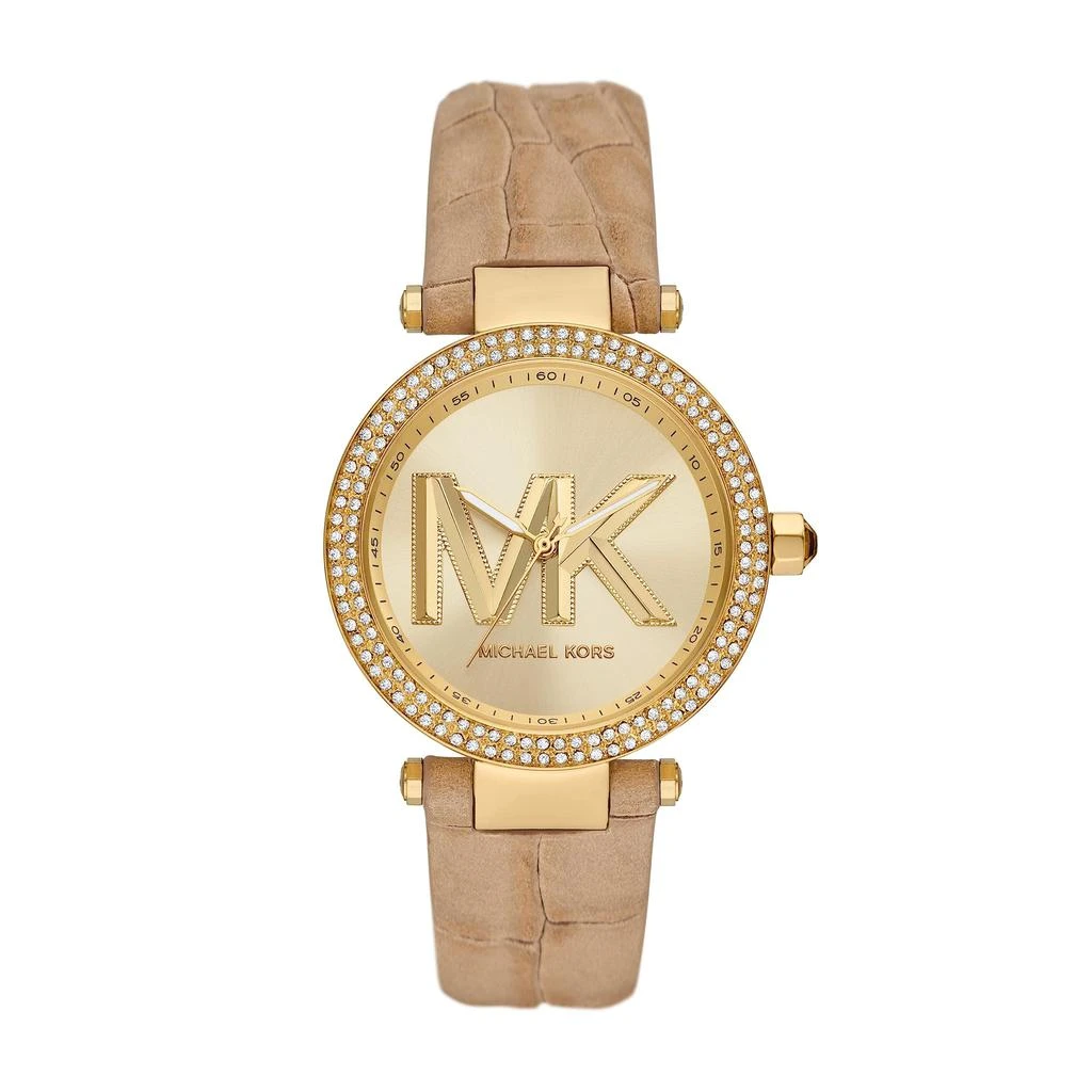 商品Michael Kors|MK4725 - Parker Three-Hand Leather Watch,价格¥1695,第1张图片