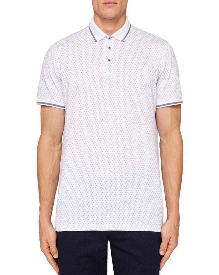 商品Ted Baker London|Abot Geo Print Regular Fit Polo,价格¥440,第1张图片